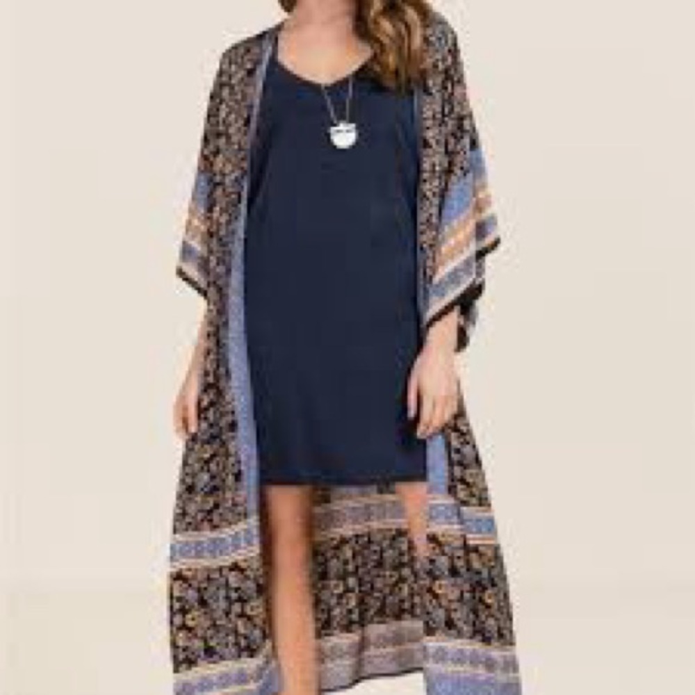 Angie boho floral patchwork kimono, sz S | eclectic bohemian festival layer